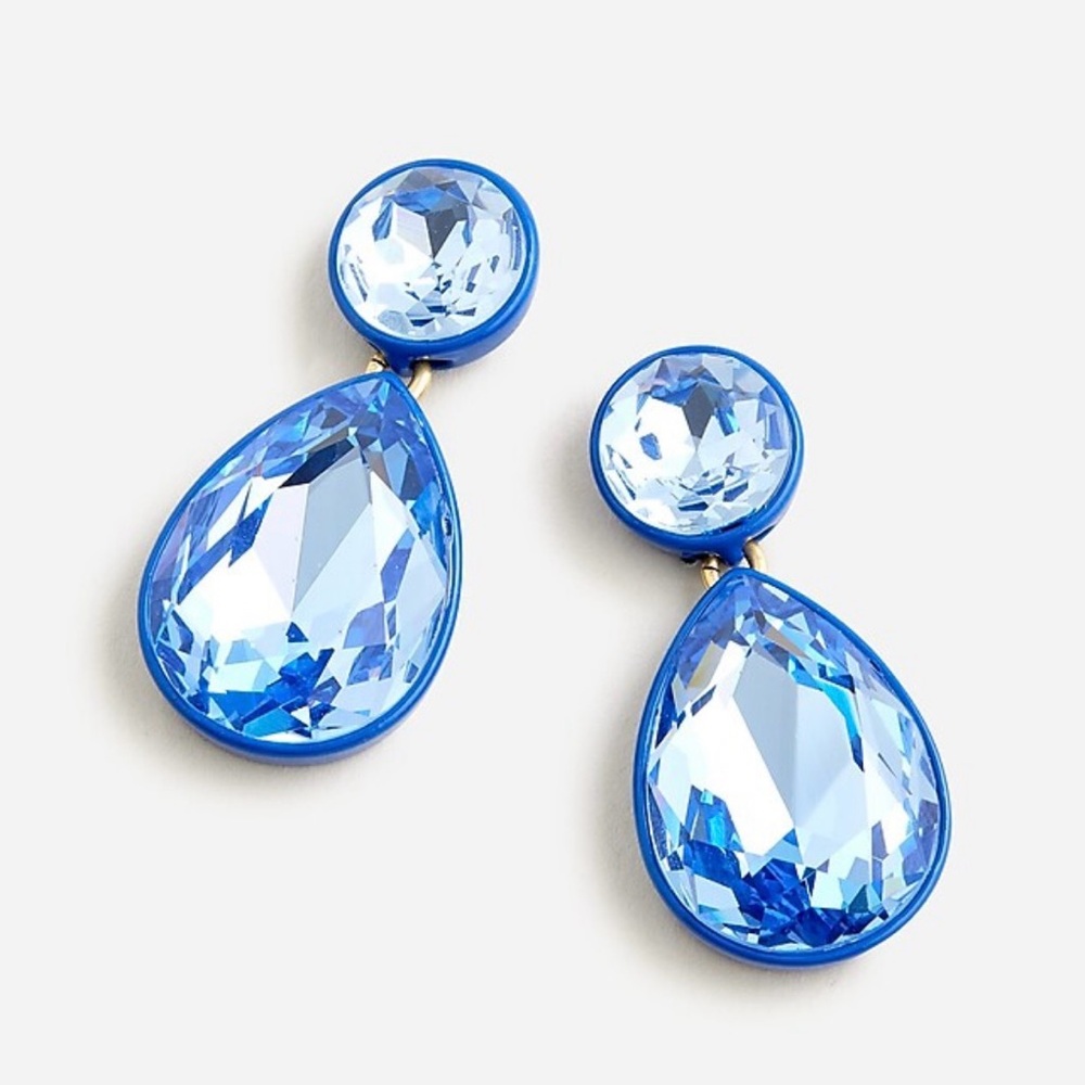 J Crew Sparkly teardrop earrings